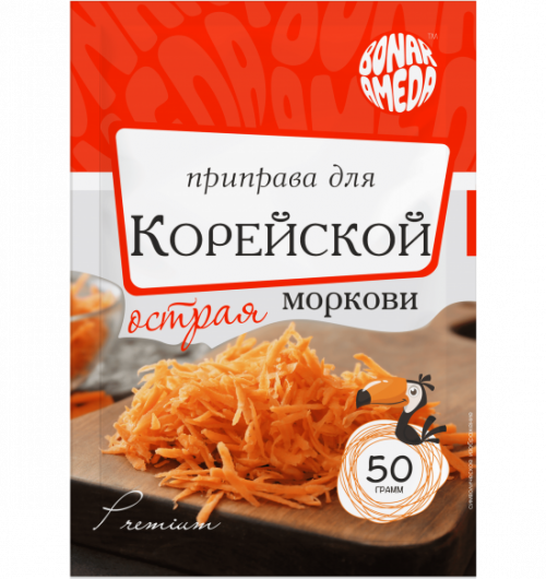 ПРИПРАВА "ДЛЯ КОРЕЙСКОЙ МОРКОВИ ОСТРАЯ" 50 ГР