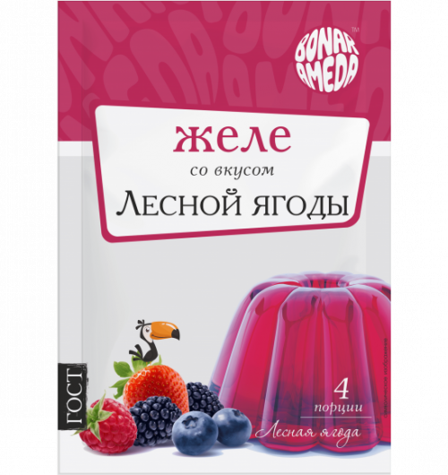 ЖЕЛЕ СО ВКУСОМ ЛЕСНОЙ ЯГОДЫ 90ГР