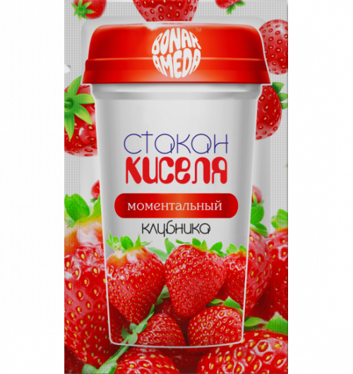 СТАКАН КИСЕЛЯ "КЛУБНИКА" 33ГР