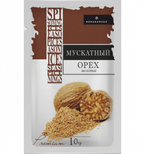 МУСКАТНЫЙ ОРЕХ МОЛОТЫЙ 10ГР