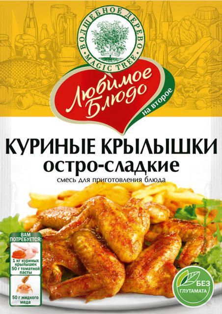 Куриные крылышки остро-сладкие 30гр