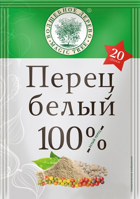 Перец белый молотый 20гр